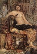 Mikhail Vrubel Female Model in a Renaissance setting oil on canvas